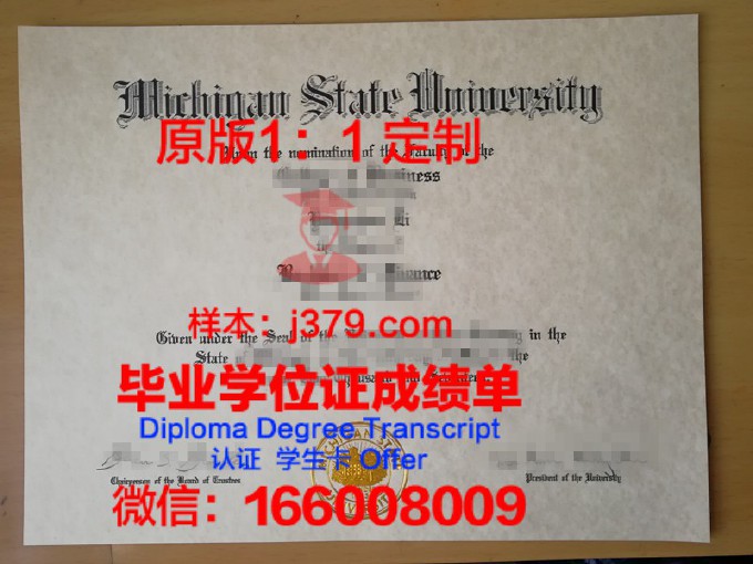 美国密歇根理工大学毕业证(密歇根州立大学毕业证书)