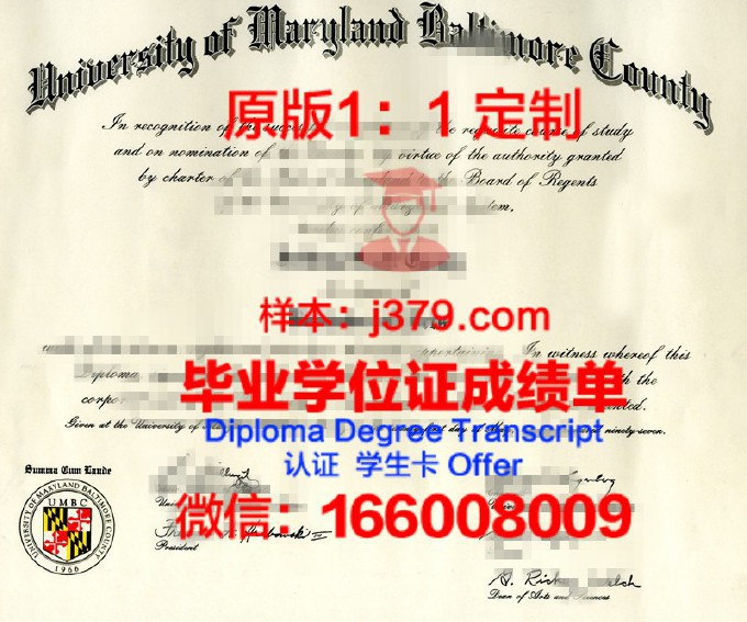 巴尔的摩大学毕业证认证成绩单Diploma